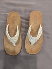 ROXY CROCHET PLATFORM SLIDES. IVORY COLOR SIZE 6.5 EXCELLENT CONDITION! — photo 1