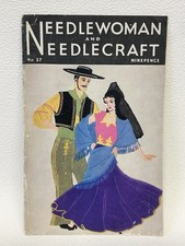 Vintage Needlewoman & Needlecraft Magazin 1949 Ausgabe 37 komplett mit Transfer