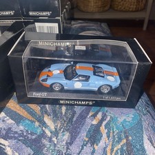 MINICHAMPS 1:43 FORD GT 2006 'GULF LIVERY' LIGHT BLUE #400084202 BOXED-NMINT