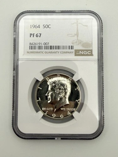 1964 Kennedy Half Dollar NGC PF67 Silver Proof 50C
