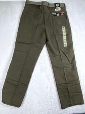 Weatherproof Mens Hybrid Tech Pant Brown Color size 38X32 100 Cotton With Belt
