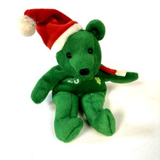 1998 David Justice 23 Salvino's Christmas BAMM BEANO'S Plush Green Bear