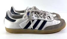 Adidas Samba Soccer Indoor Shoes Men's Size 6 US Blue White Lace Up Casual