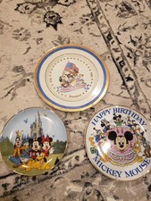 DISNEYLAND Plates America Plates Lot Of 3 Mickey Mouse 1976 Limited Numbered