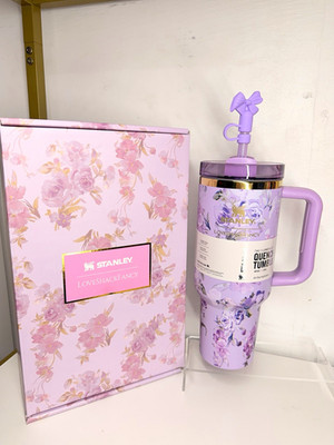 Stanley x LoveShackFancy FlowState Quencher H2.0 40oz Purple Floral Tumbler