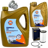 MotoröL Filter Set Gulf Formula GX 5W-40 7 Liter + Schraube FüR Mercedes GLK