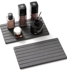 Razborci 2PCS Water Absorbing Stone Drying Tray Mat 2pack-10"x 6" - Dark Gray