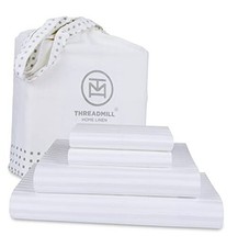 100 Cotton Sheets for Size Bed - 600 Thread Count Bed Full Hotel White Damask