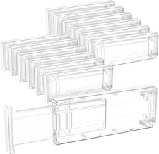 12 Pack 4" High Drawer Dividers 28-43.5Cm/11-17" Adjustable Drawer Organizer for