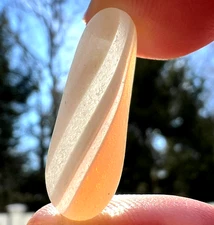 Beautiful JQ+ Pear Opalescent  Multi! Real Davenport Beach Sea Glass