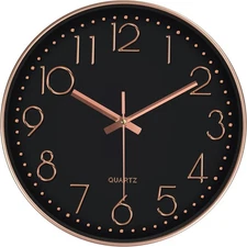 Wall Clock, Vintage Wall Clocks Battery Operated Quartz Silent Non-Ticking 8 Inc