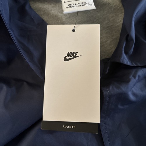 Men's Large Nike Club Coach's Jacket Coat Midnight Navy Blue FN3316-410 - Picture 13 of 18