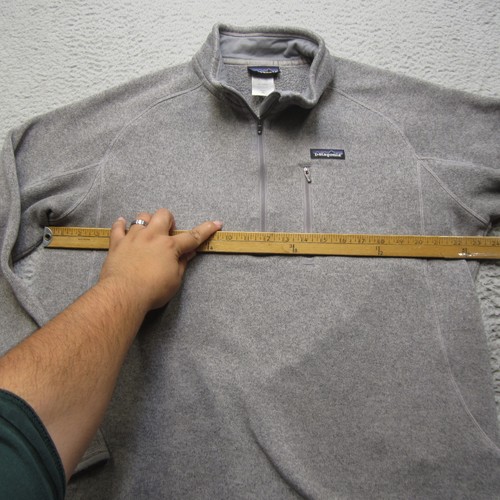 Patagonia Better Sweater Men XL Gray 1/4 Zip Fleece Pullover Hiking Travel - Picture 11 of 14