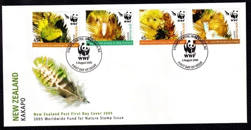 New Zealand 2005 Kakapo Bird - WWF Set First Day Cover FDC SC 2032-2035