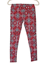 LuLaRoe OS One Size Leggings Womens Valentine Black Red Pink Bursting Hearts
