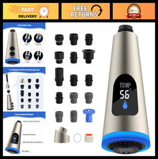 LED Kitchen Faucet Head with Temperature Display, 4 Spray Modes, Brushed Nickel,