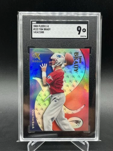 2000 EX Tom Brady RC #122 Patriots #/1500 SGC 9