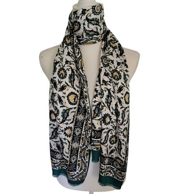 Pierre Lauren Scarf Instanbul 100% Polyester Paisley Super Silky Made In Turkey