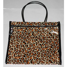 Leopard Black Brown Tote Bag Unique Mexico Animal Print