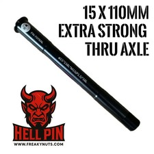 Asse passante 15mm MTB. Extra Forte 158mm Lunghezza Totale. Asse perno chiaro