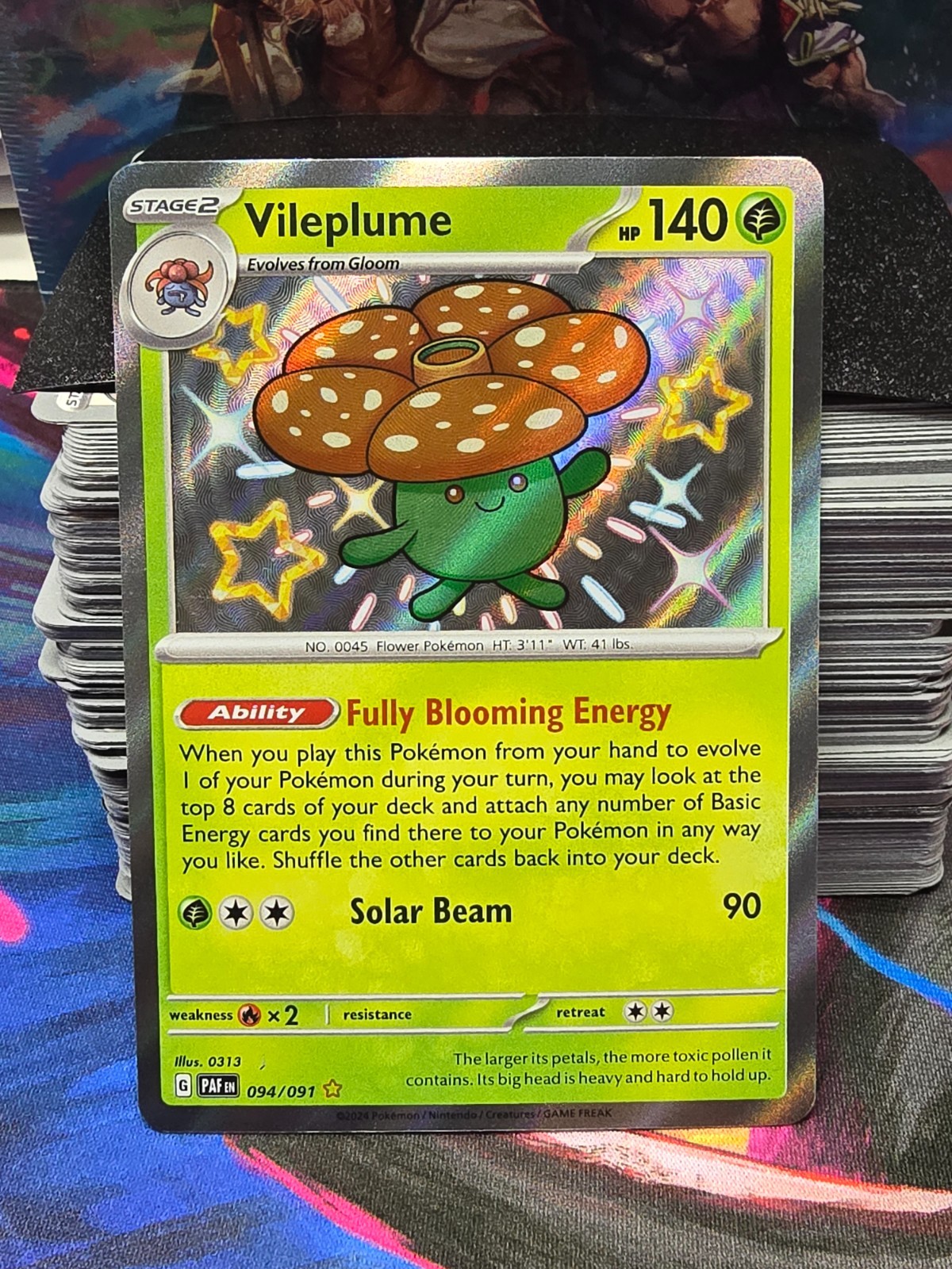 Pokémon TCG - Vileplume 094/091 Sv: Paldean Fates Shiny Rare Holo - NM