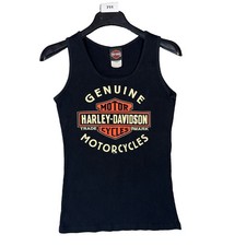 Harley-Davidson Womens Tank Top Made in USA Orlando FL Bar Shield Large Black
