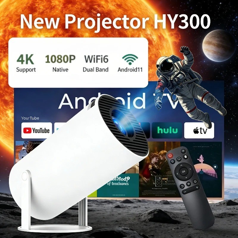 4K Mini Projector 20000 Lumen LED 1080P WiFi Bluetooth UHD Portable Home Theater-image