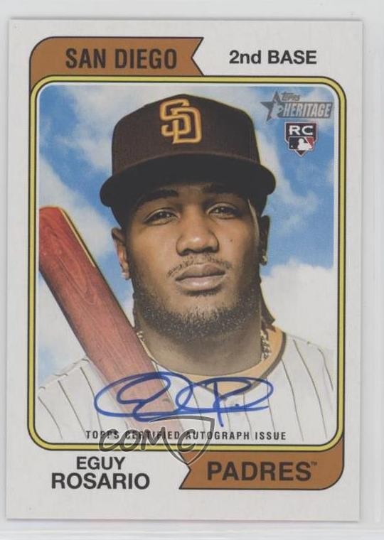 2023 Topps Heritage Real One Auto Eguy Rosario #ROA-ERO Rookie Auto RC 0jk3