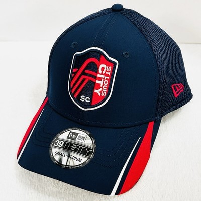 St. Louis City SC New Era Team Logo 39THIRTY Stretch Hat Cap S/M Blue MLS Soccer