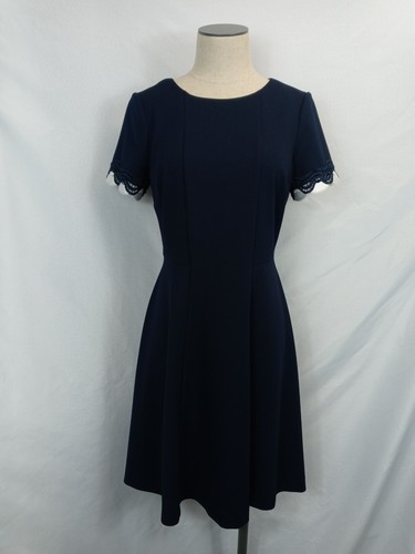 Jessica Howard Dress Size 6 Midi Fit & Flare Dress Pullover Blue Lace Edges