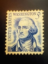 Washington Stamp 1962 Vintage United States of America 5C 5 Cents Used
