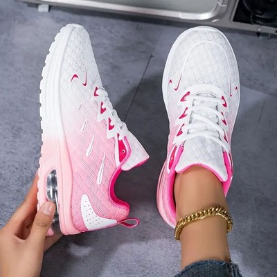 Women's Orthopedic Walking Sneakers Breathable Mesh Non-Slip Cushion Pink