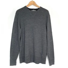 Smartwool Men's M, Kiva Ridge Merino Wool Blend Crew Neck Sweater Pullover Grey