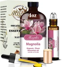 Magnolia Essential Oil, Roll-on Magnolia Oil Sets 100% Natural, Diffuser, Massag