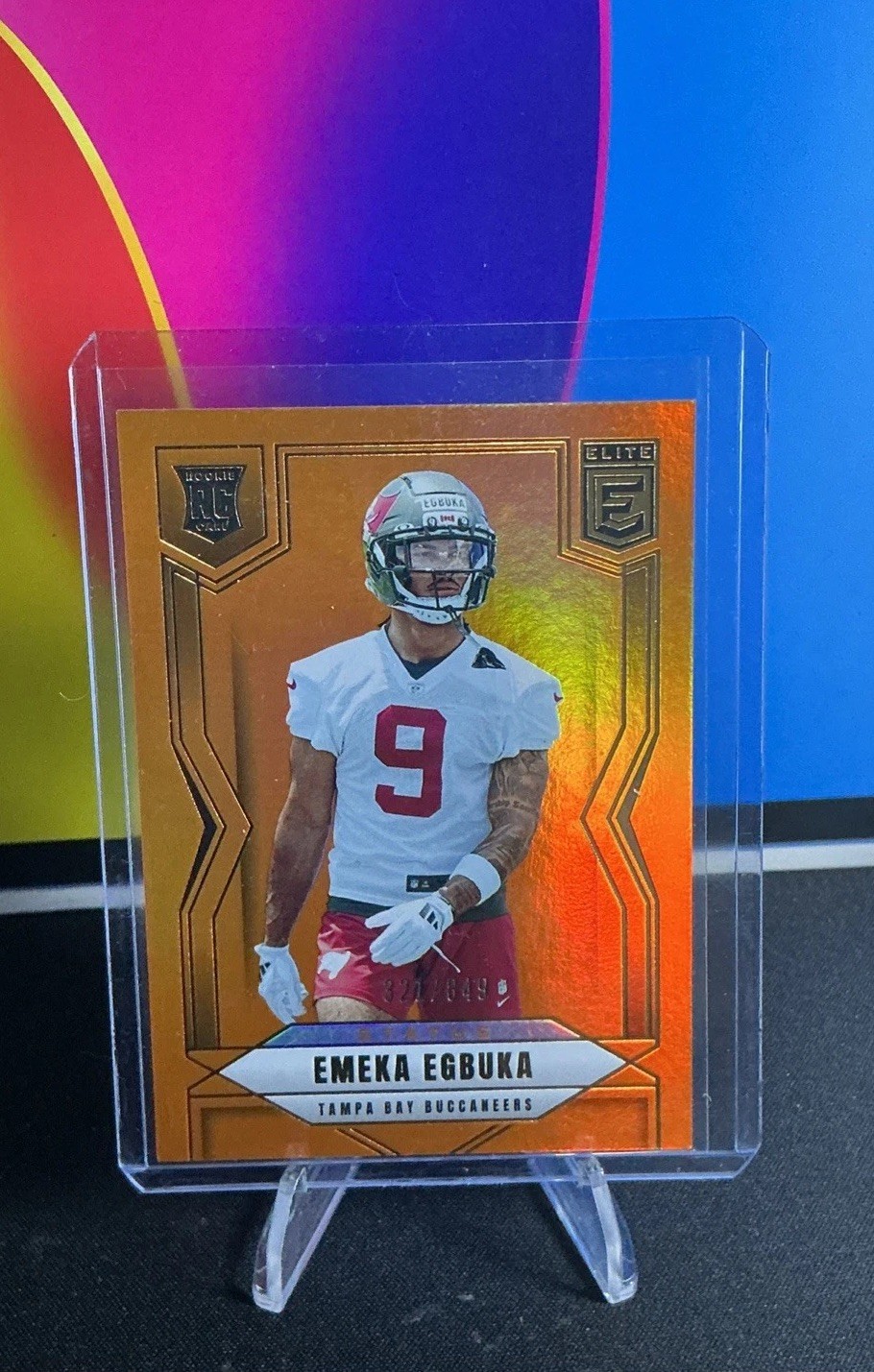 2025 Panini Donruss Elite -Rookies Emeka Egbuka /849 Status Metallic Orange#102