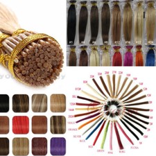 12" 28" Women Remy Stick I-Tip Human Hair Extensions 50g  100g More Colors