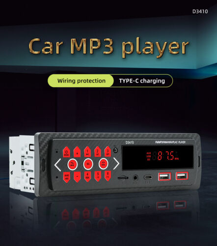Bluetooth Autoradio Audio im Armaturenbrett FM AUX Eingang Empfänger USB SD MP3 Radio Player - Bild 3 von 13