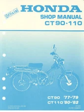 Honda CT90 - CT110 78-82 FACTORY SERVICE / SHOP MANUAL Trail 90 COMB BOUND