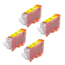 4 YELLOW Replacement Ink + chip for CLI-8Y MX850 iP6600 iP6700 iP4500 iP4300