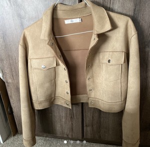 cropped nude jacket