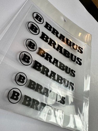 6 x Brabus Bremssattel Sticker Aufkleber hitzebeständig - schwarz - Bild 2 von 2
