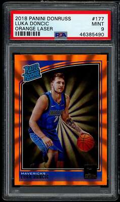 Luka Doncic Rookie Card 2018-19 Panini Donruss Orange Laser #177
