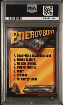 1995 Marvel Metal PSA 9 Silver Flasher #110 Phoenix X-Men Fresh