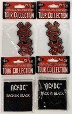AC/DC Iron-On Embroidered Cloth Patches 2005 Lot Of 4 Size 3  x 3   3.5  x 1.5  i