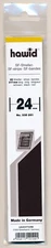 Hawid Stamp Mount Size 24/217 mm - BLACK - Pack of 25 (24x210  24mm) STRIP  1024