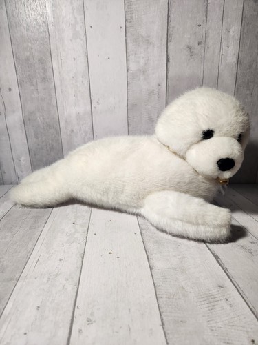 Dakin vintage 1982 Large 14” White Cream Marine seal Animal Stuffed Toy - 第 1/6 張圖片
