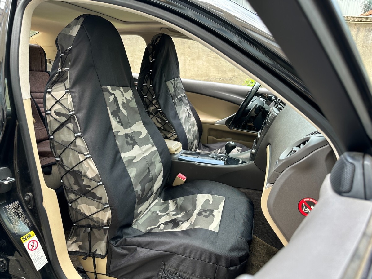 For Chevy Silverado 6500 Car Truck SUV Front Seat Covers Black