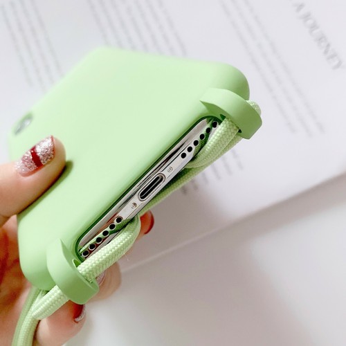 Crossbody Liquid Silicone Phone Case For iPhone 11 12 13 Pro Max XR XS 7 8 SE - 第 3/26 張圖片