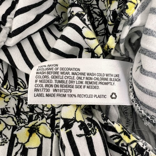 Art Class Dress Youth Girls Medium (7/8) Below Knee Midi Sundress Striped Floral - Picture 10 of 10