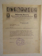 MBC18 Vintage Letterhead 1924 Stark Bro's Nurseries Orchards co Louisianna MO